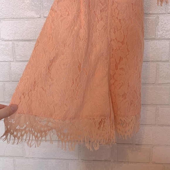 NWT Aura Peachy Pink Lace Romper - Picture 6 of 13